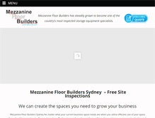 Tablet Screenshot of mezzanines.com.au